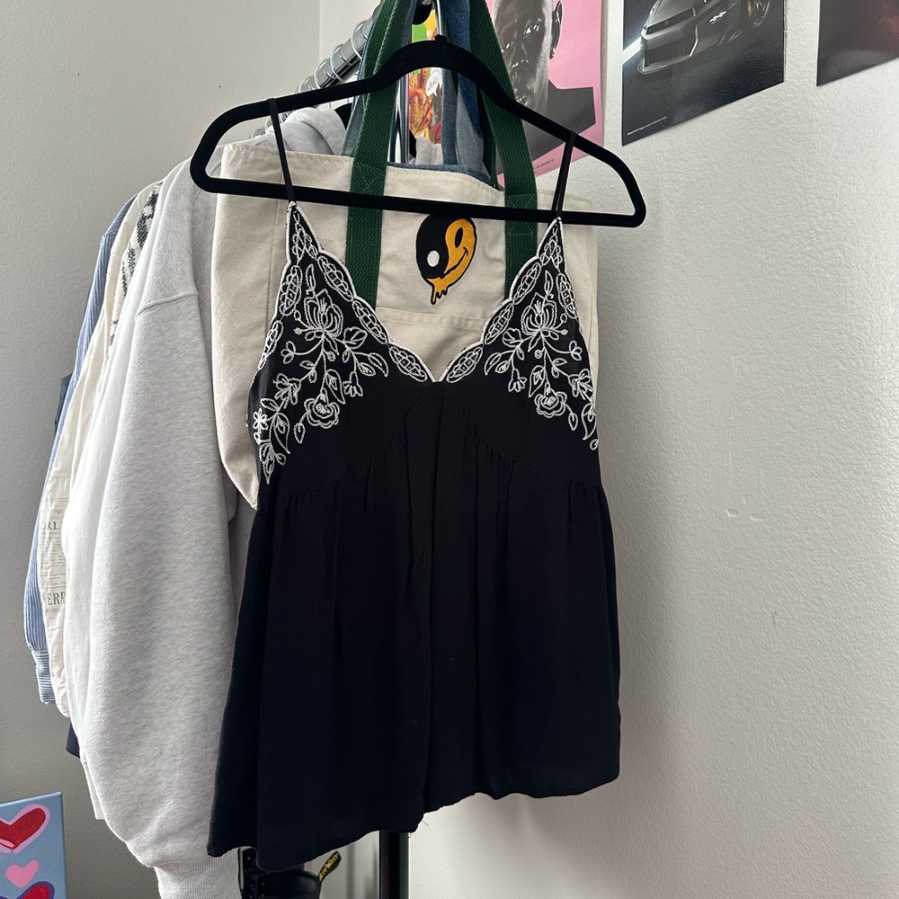 Women’s Love On A Hanger Black Tank Top